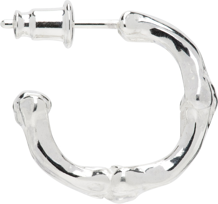 Photo: TAKAHIROMIYASHITA TheSoloist. Silver Bone Shaped M Single Earring