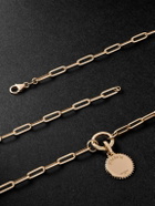 Foundrae - Solar, Lunar and Classic Fob Open Clip 18-Karat Gold, Enamel Diamond Pendant Necklace
