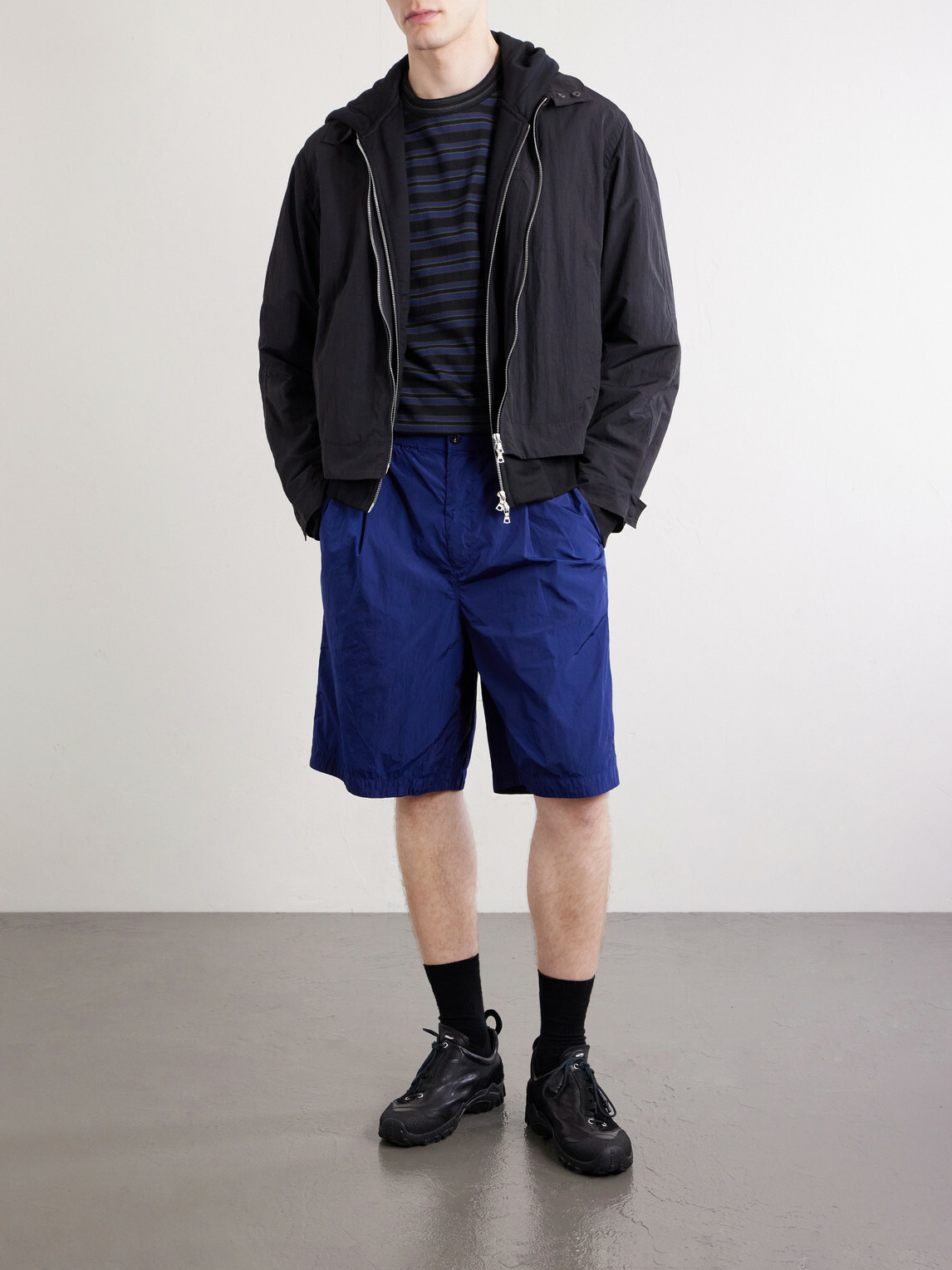 C.P. Company - Straight-Leg Shell Shorts - Blue