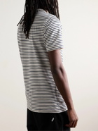 adidas Originals - Lytham Striped Logo-Appliquéd Cotton-Blend Jersey T-Shirt - White