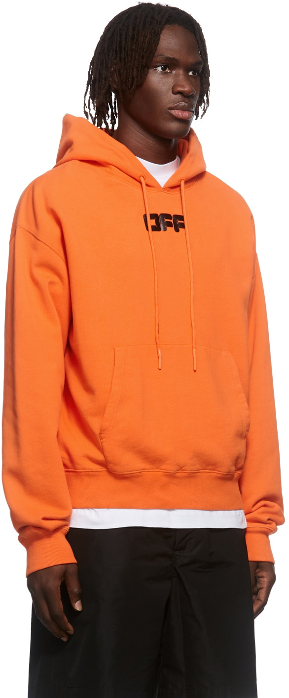 Off-White Orange Arrows Font Hoodie Off-White