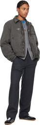 Solid Homme Gray Garment Dyeing Loop Jacket