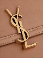 SAINT LAURENT - Solferino Medium Logo-Appliquéd Leather Messenger Bag