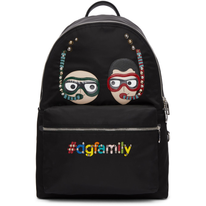 Dolce and Gabbana Black Scuba Family Backpack Dolce & Gabbana display picture 1