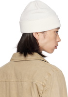Stone Island Off-White Knitted Badge Beanie