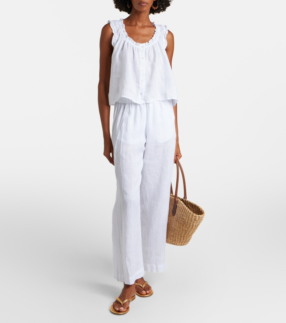 Velvet Stephanie linen wide-leg pants