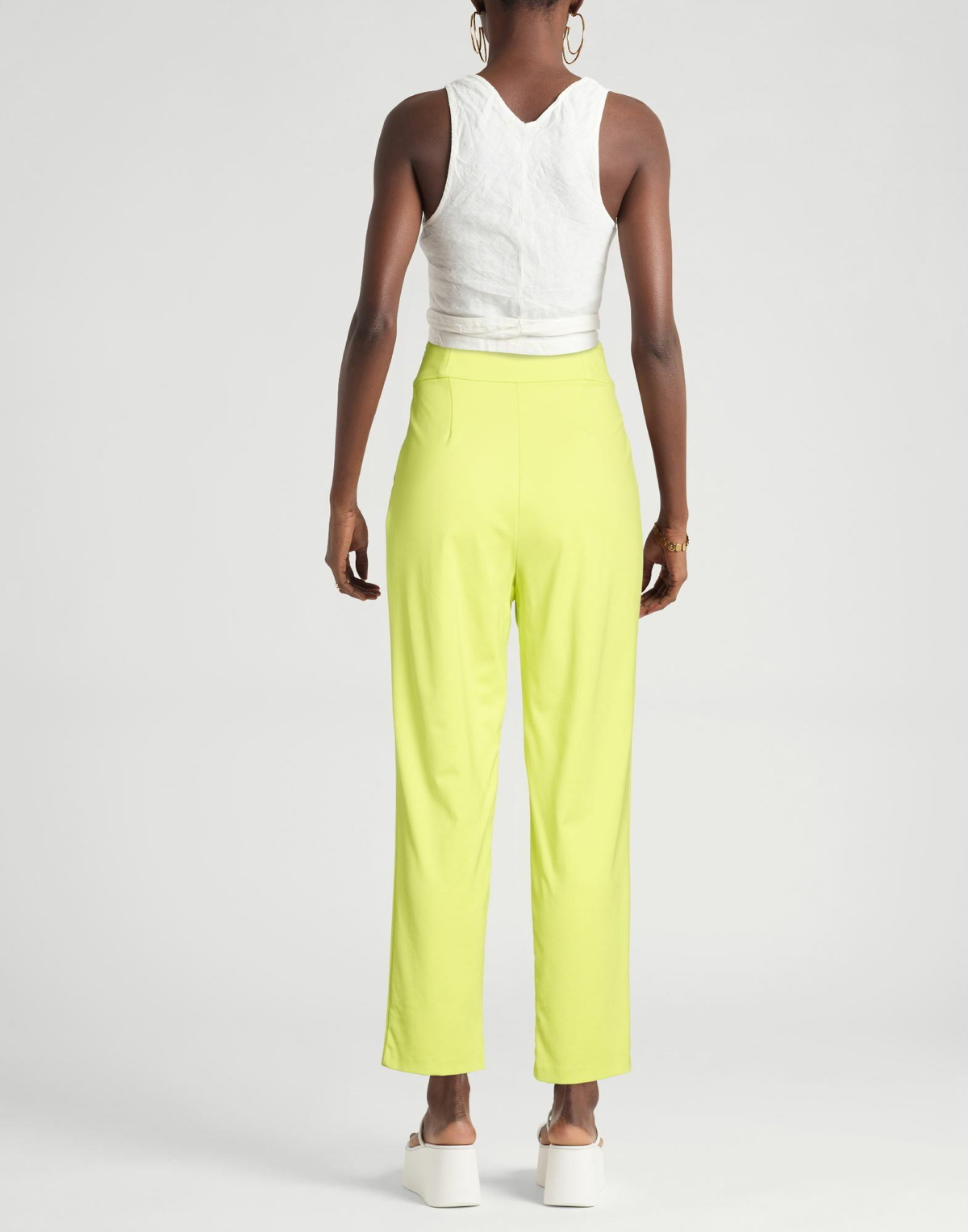 Manila Grace Womens Pants Lime in Green