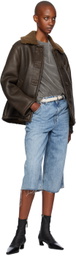 OUR LEGACY Brown Alaska Leather Jacket