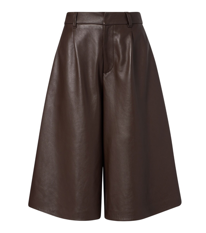 Photo: Brunello Cucinelli Leather Bermuda shorts