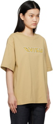 Evisu Beige Bonded T-Shirt
