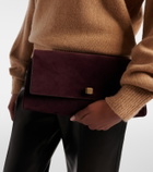 Khaite Audrey suede clutch