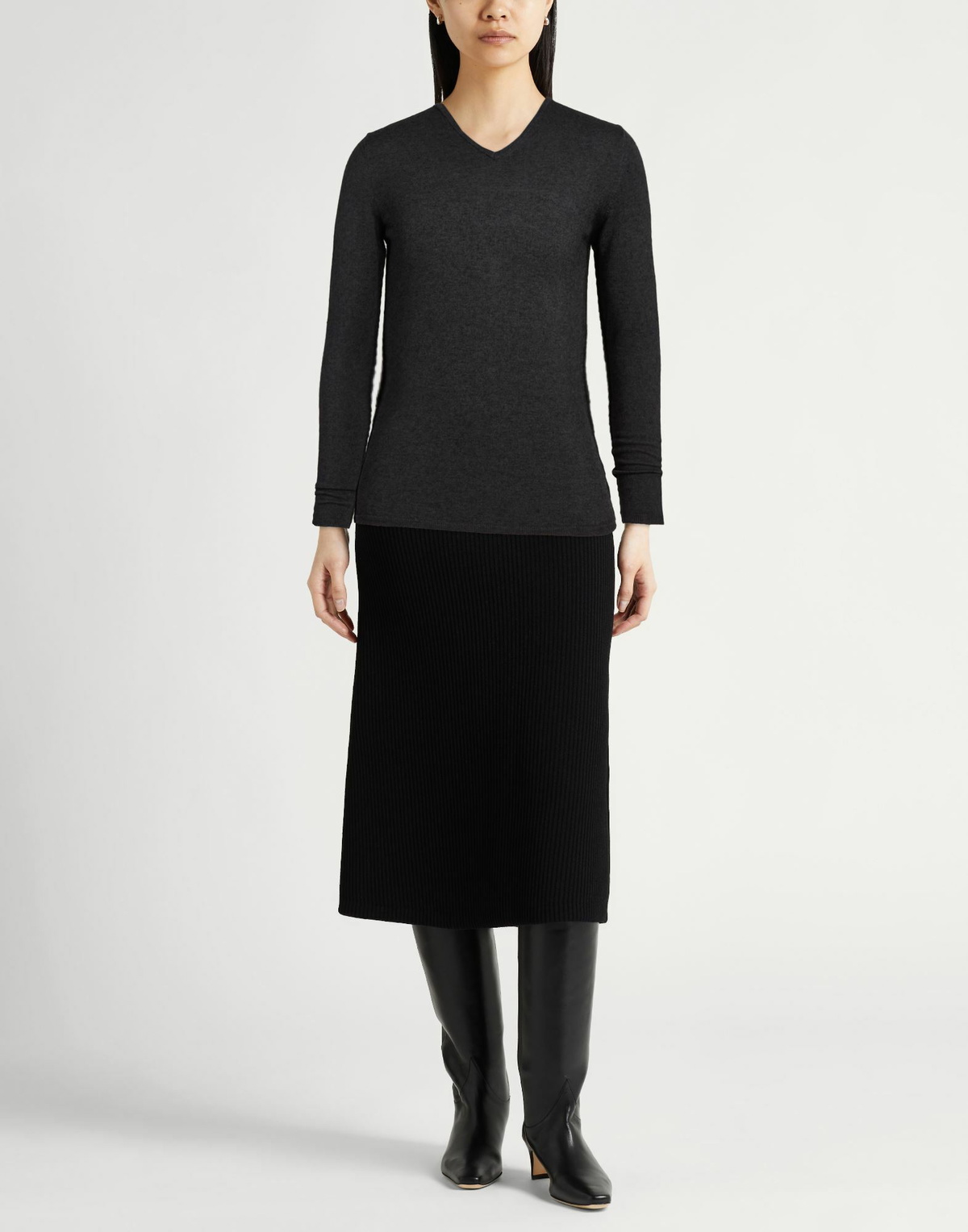 Crossley Womens Sweater in Charcoal