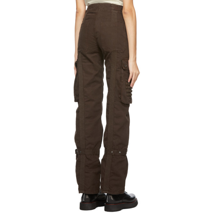 Reese Cooper Brown Canvas Cargo Trousers Reese Cooper