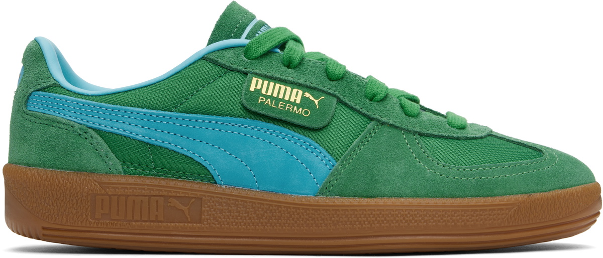 PUMA Green & Blue Palermo Vintage Update Sneakers