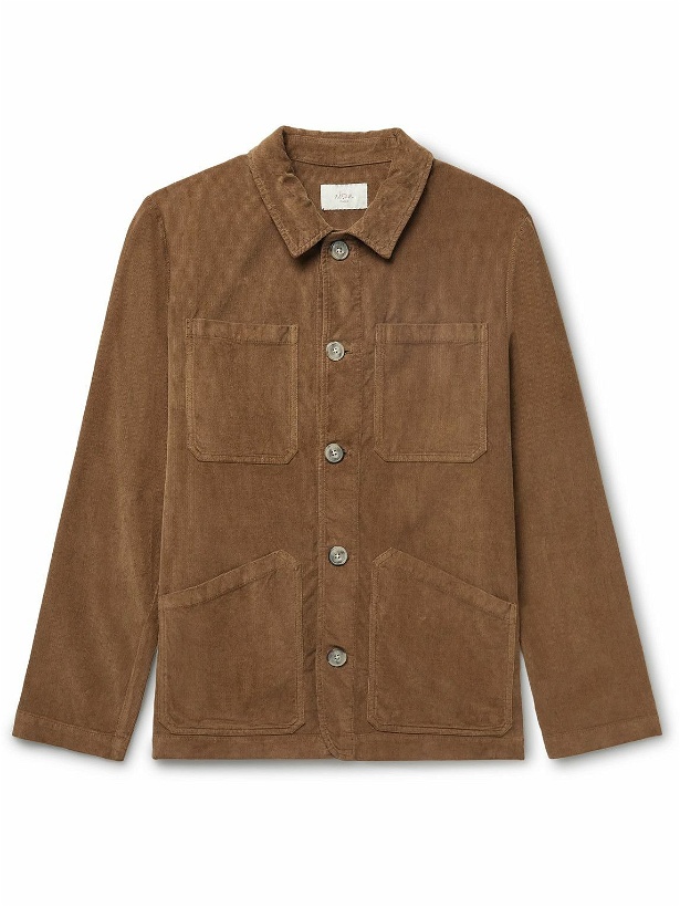 Photo: Altea - Newton Stretch-Cotton and Lyocell-Blend Corduroy Overshirt - Brown