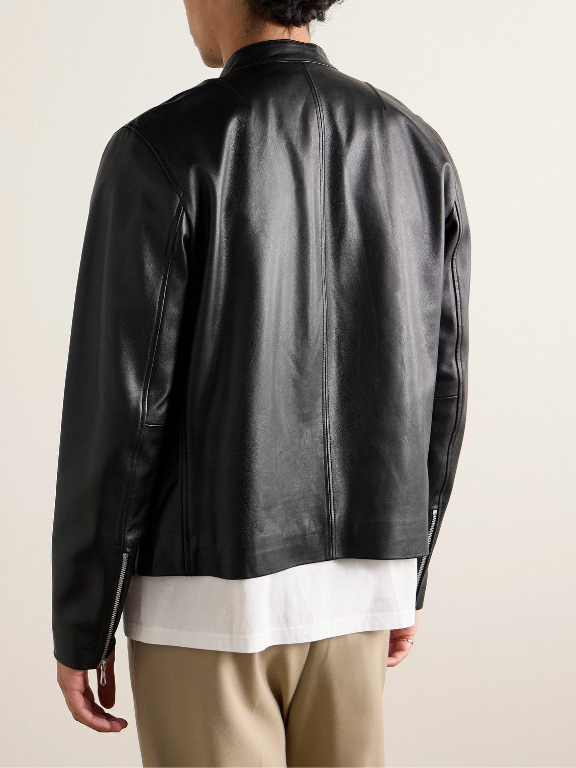 Rag & Bone - Café Racer Leather Jacket - Black