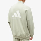 Adidas Men's Basketball Back Logo Track Top in Halo Green