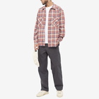 General Admission Men's Flannel Plaid Shirt in Plum