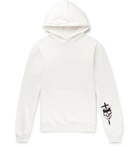 RtA - Appliquéd Fleece-Back Cotton-Jersey Hoodie - White