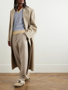 AMI PARIS - Tapered Wool-Blend Fleece Sweatpants - Brown