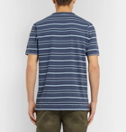 Albam - Striped Cotton-Jersey T-Shirt - Men - Navy