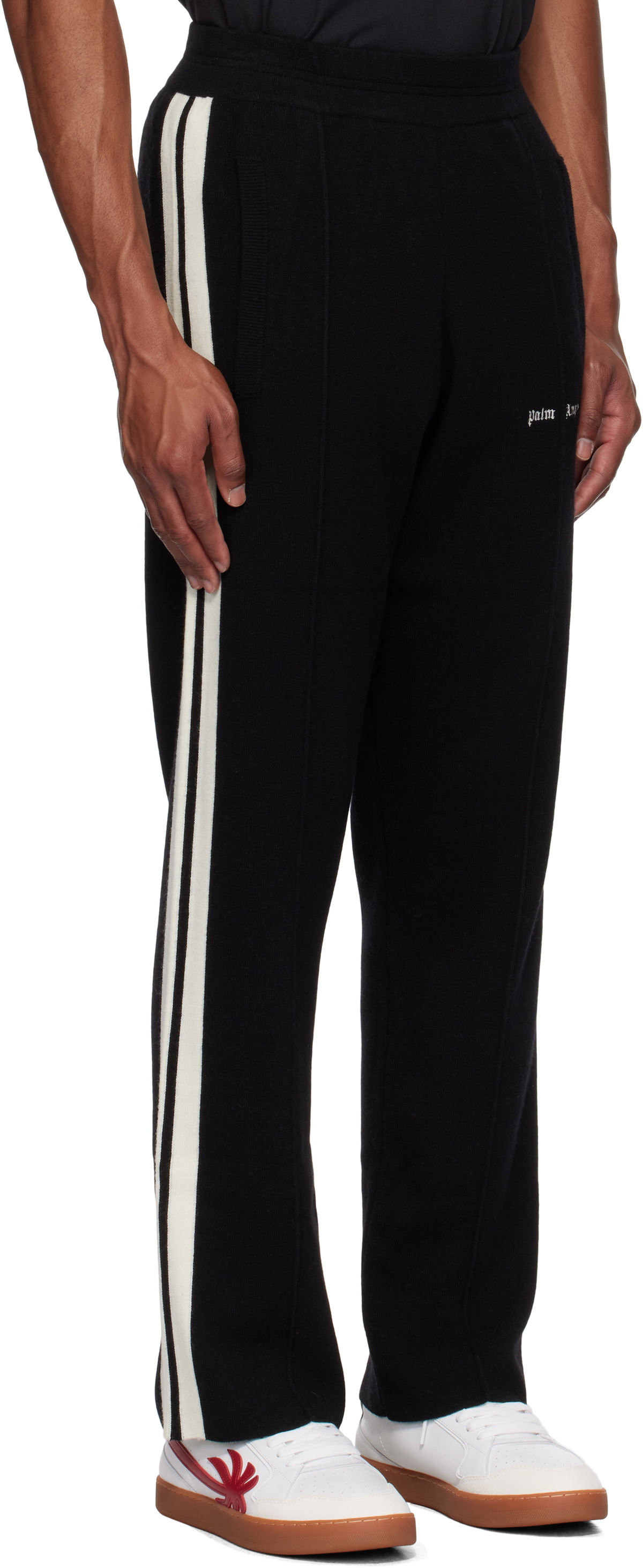 Palm Angels Black Classic Logo Knit Track Pants