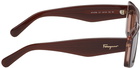 Ferragamo Brown Rectangular Sunglasses