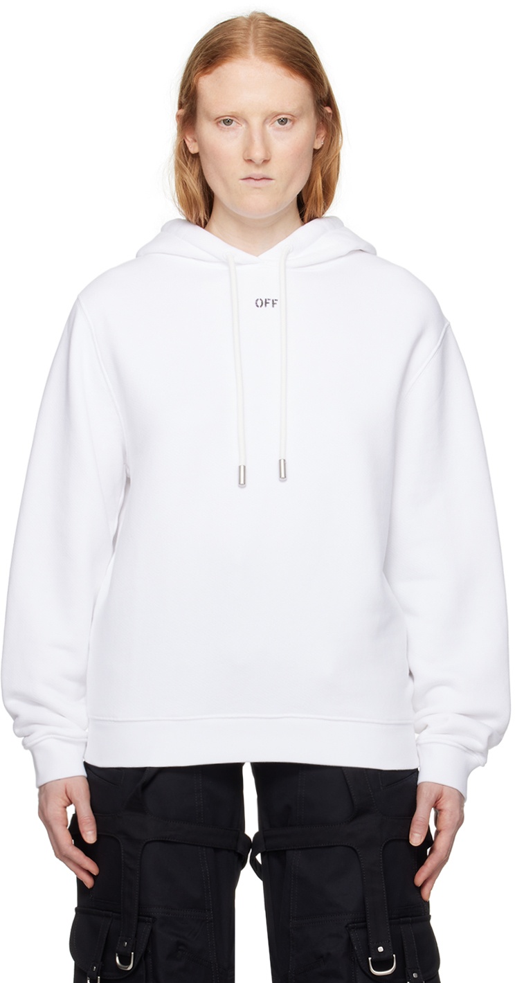 Photo: Off-White White Embroidered Hoodie