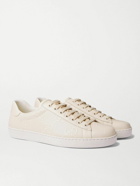 GUCCI - Ace Logo-Embossed Perforated Leather Sneakers - Neutrals