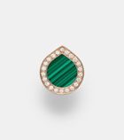 Repossi 18kt rose gold single earring with malachite and diamonds