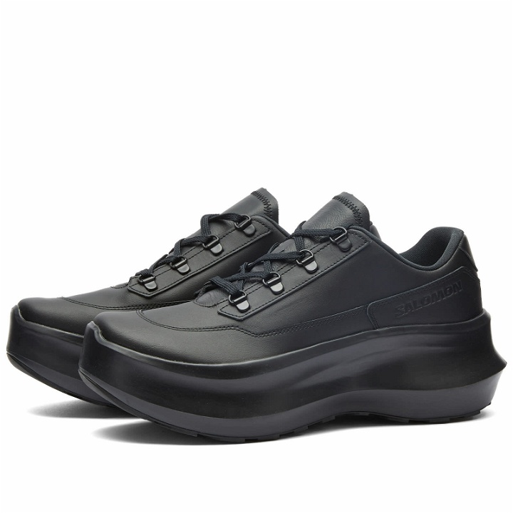 Photo: Comme des Garçons X Salomon SR811 Platform Sneakers in Black