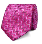 Charvet - 7.5cm Silk-Jacquard Tie - Pink