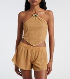Oséree Lumière halterneck crop top