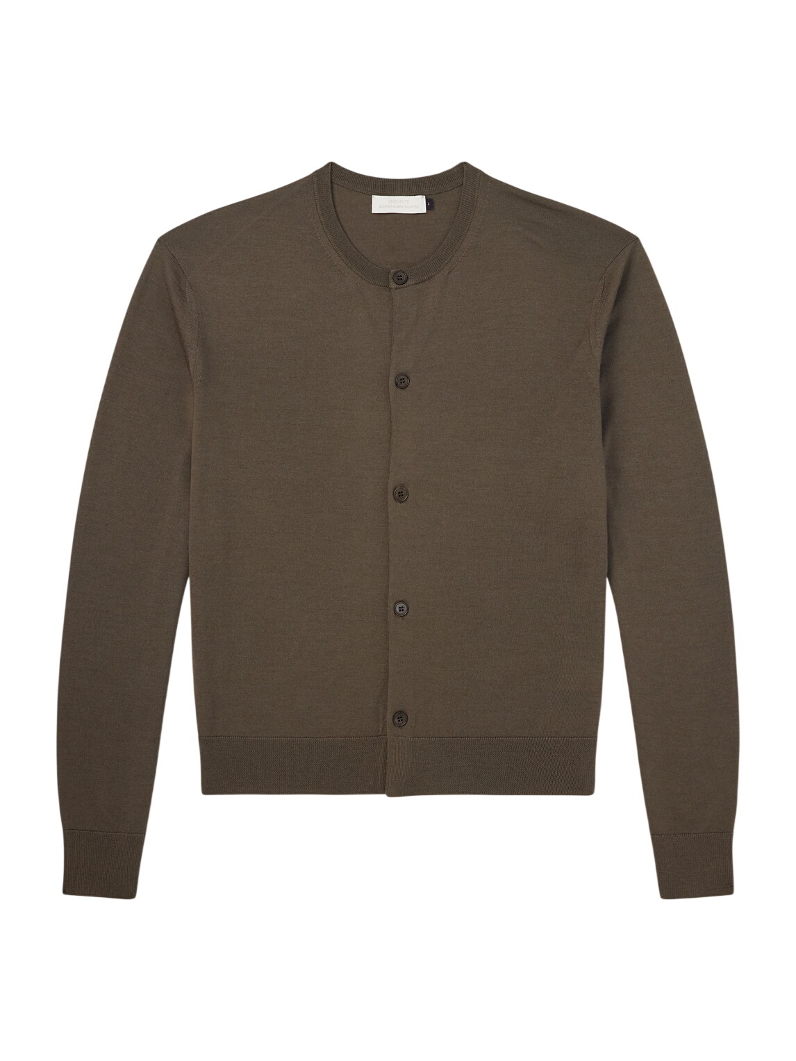 AMOMENTO ニット Amomento - Cotton-Blend Mock-Neck Sweater - Brown AMOMENTO
