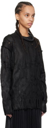 Junya Watanabe Black Distressed Sweater