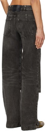 The Attico Black Long Jeans