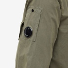 C.P. Company Men's Arm Lens Zip Shirt in Thyme