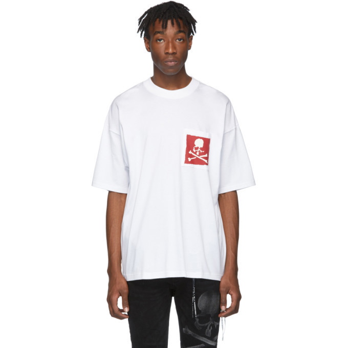 Photo: mastermind WORLD White Boxy Logo Pocket T-Shirt