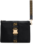 Versace Black Greca Pouch