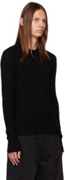 Dolce & Gabbana Black Ribbed Sweater