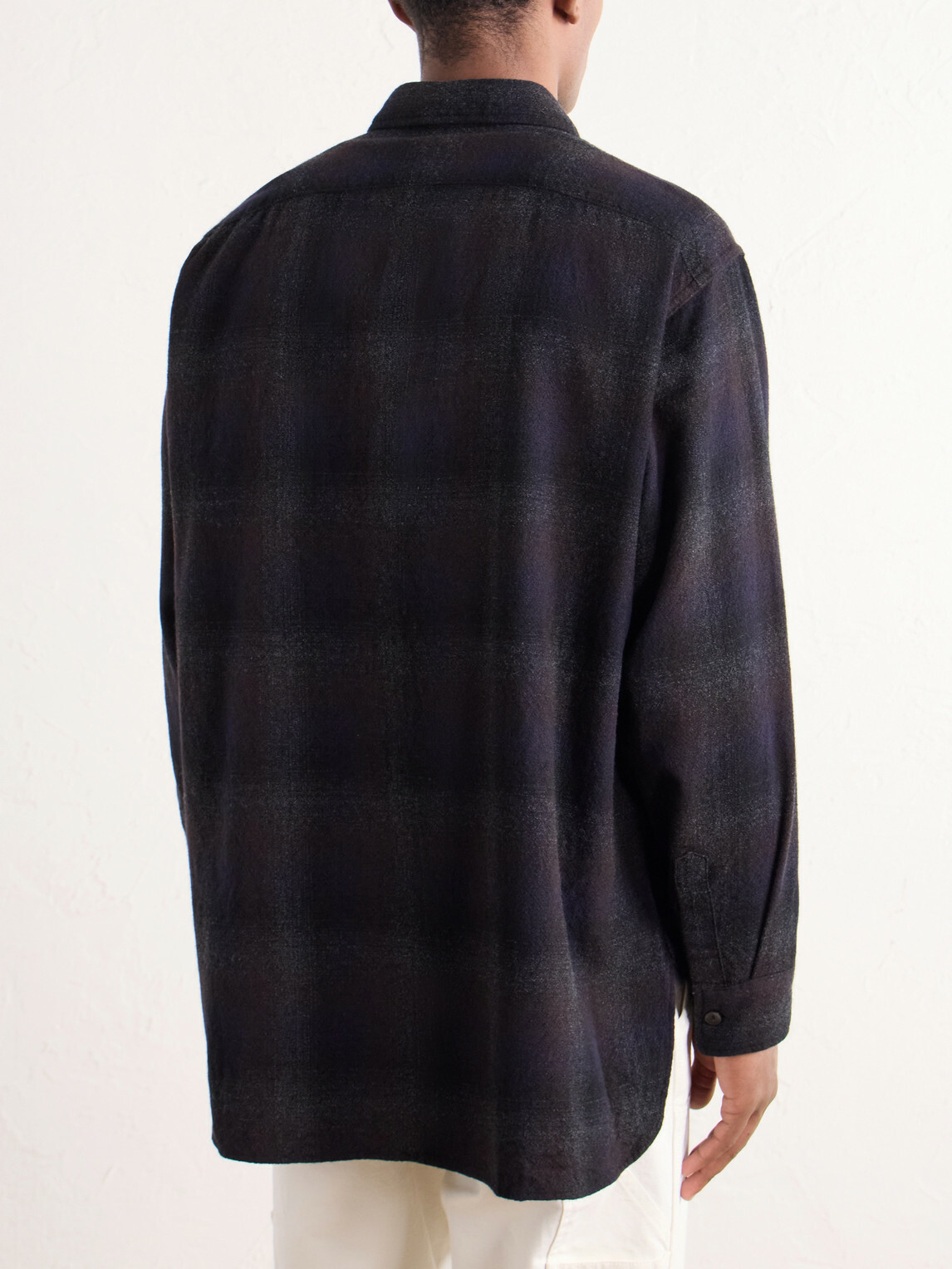 Kaptain Sunshine - Checked Wool and Alpaca-Blend Shirt - Blue