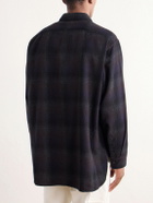 Kaptain Sunshine - Checked Wool and Alpaca-Blend Shirt - Blue
