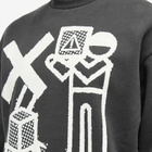 Lo-Fi Men's Identification Crew Sweatshirt in Washed Black