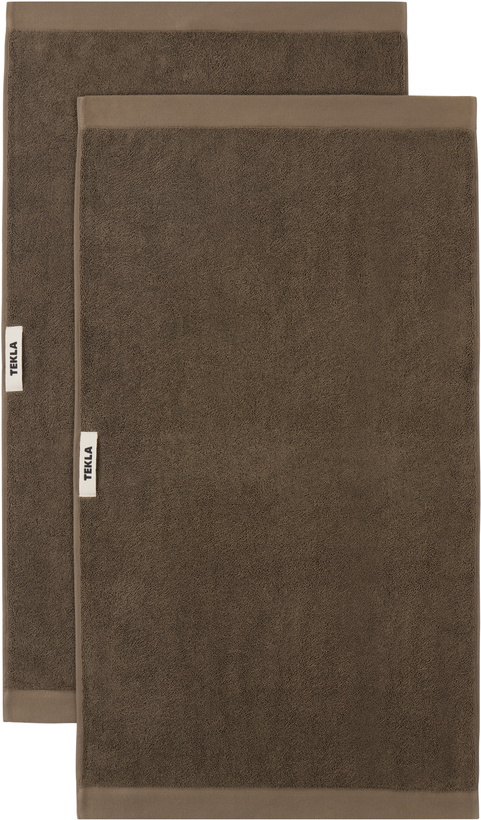 Photo: Tekla SSENSE Exclusive Brown Terry Heavyweight Hand Towel Set