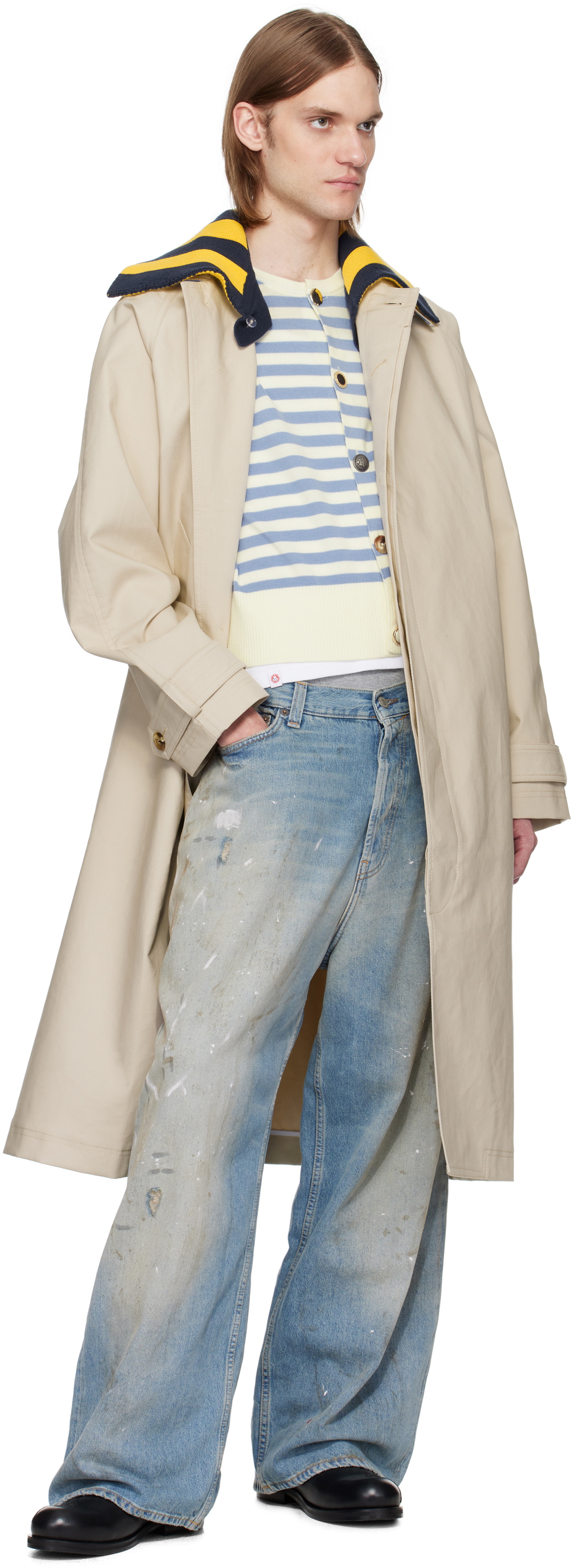 Charles Jeffrey LOVERBOY Beige Doctors Mac Coat