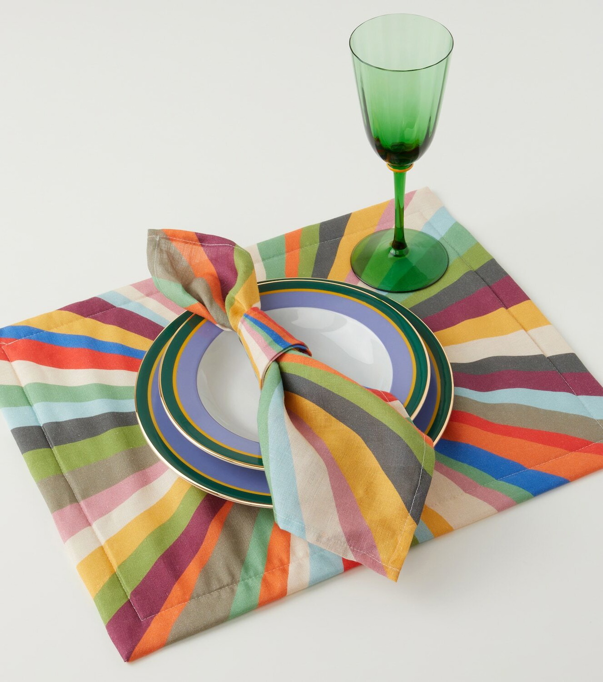 La DoubleJ Rainbow Rays Large set of 2 napkins