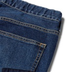 Remi Relief - Slim-Fit Tapered Patchwork Denim Drawstring Jeans - Blue
