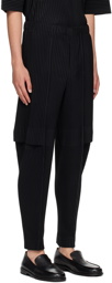 HOMME PLISSÉ ISSEY MIYAKE Black Elasticized Cargo Pants