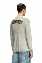 Diesel Dirty-effect Henley jumper in linen - Knitwear - Unisex - To Be Defined