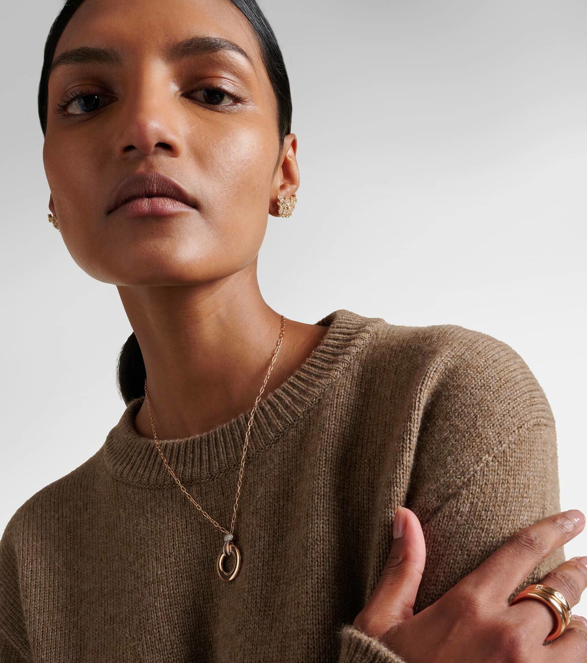 Pomellato Iconica 18kt rose gold pendant necklace with diamonds
